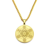 Angel Seal Sacred Stainless Steel Pendant Necklace