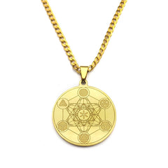 Angel Seal Sacred Stainless Steel Pendant Necklace
