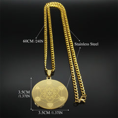 Angel Seal Sacred Stainless Steel Pendant Necklace