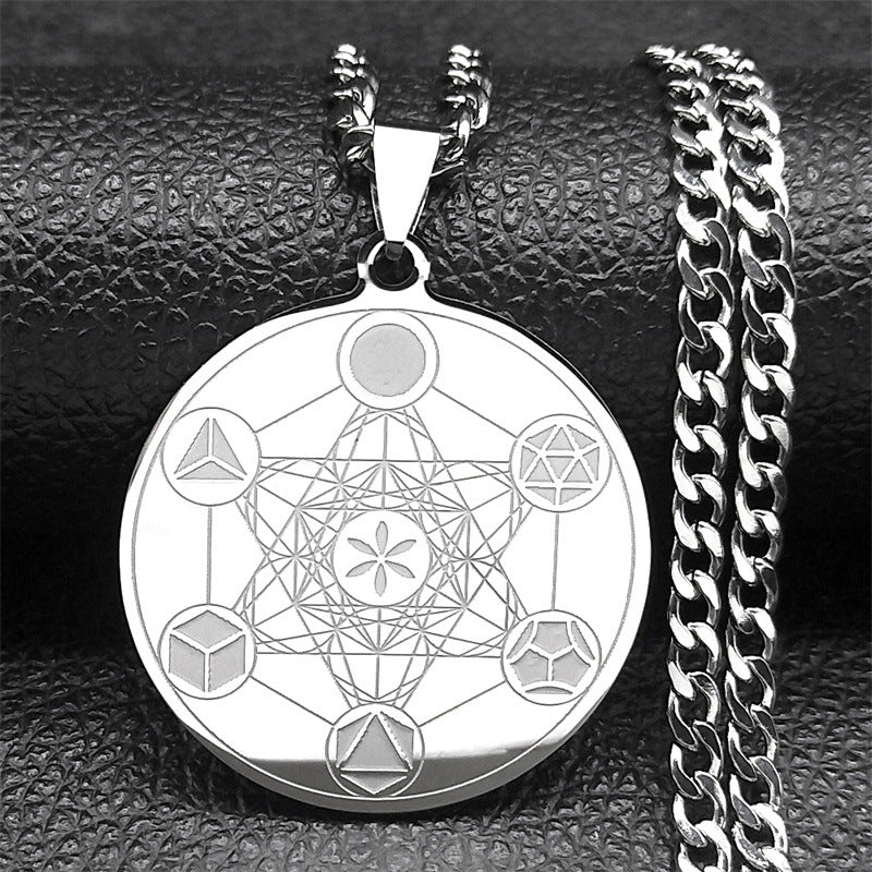 Angel Seal Sacred Stainless Steel Pendant Necklace