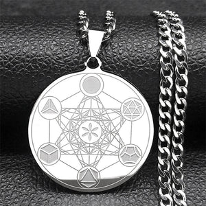 Angel Seal Sacred Stainless Steel Pendant Necklace