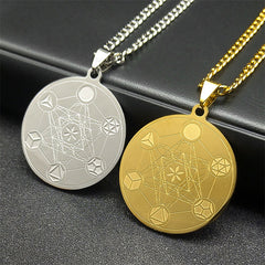 Angel Seal Sacred Stainless Steel Pendant Necklace