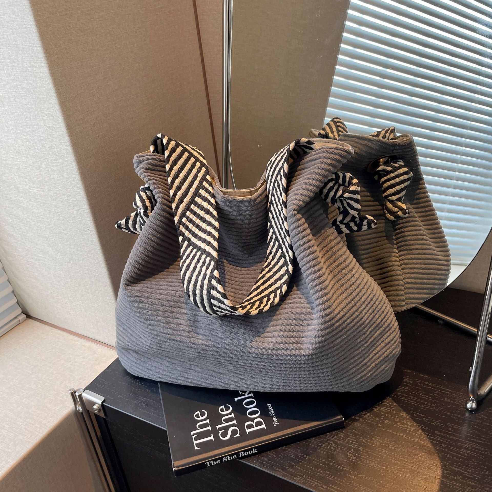 Corduroy Women Versatile Fashion  Shoulder Bag