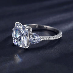 Moissanite Sterling Silver Ring For Women