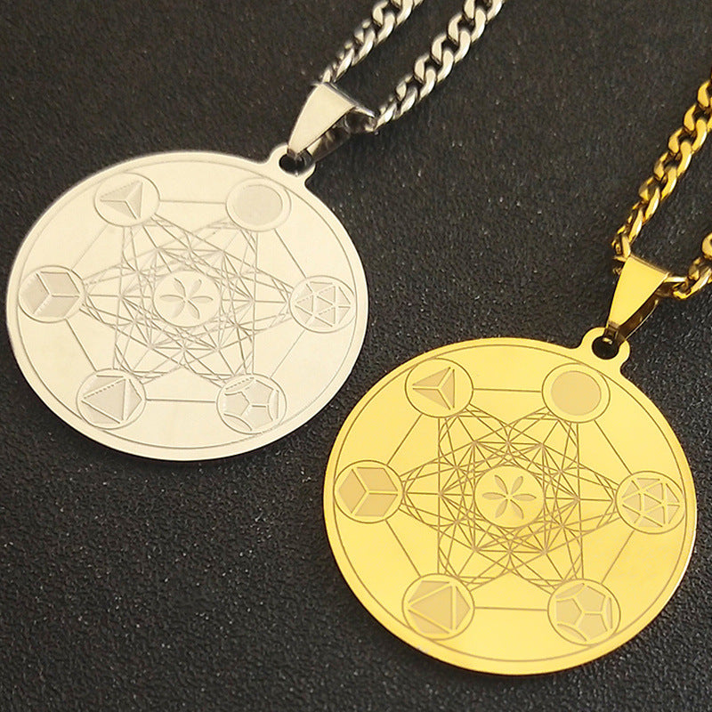 Angel Seal Sacred Stainless Steel Pendant Necklace