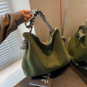Corduroy Women Versatile Fashion  Shoulder Bag