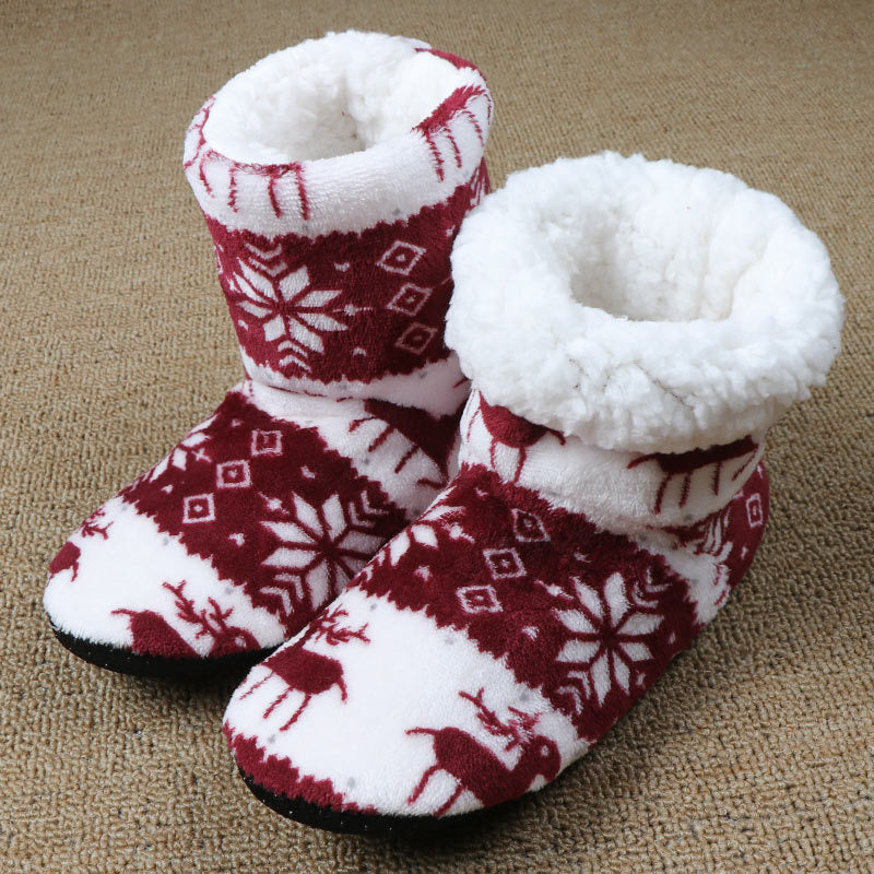 Cozy Christmas Indoor Plush Socks Slippers