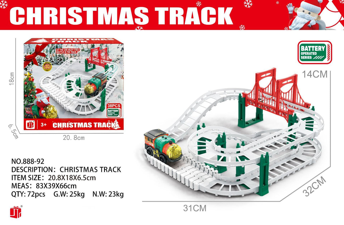 Christmas Electric Rail Car Toys for Boys