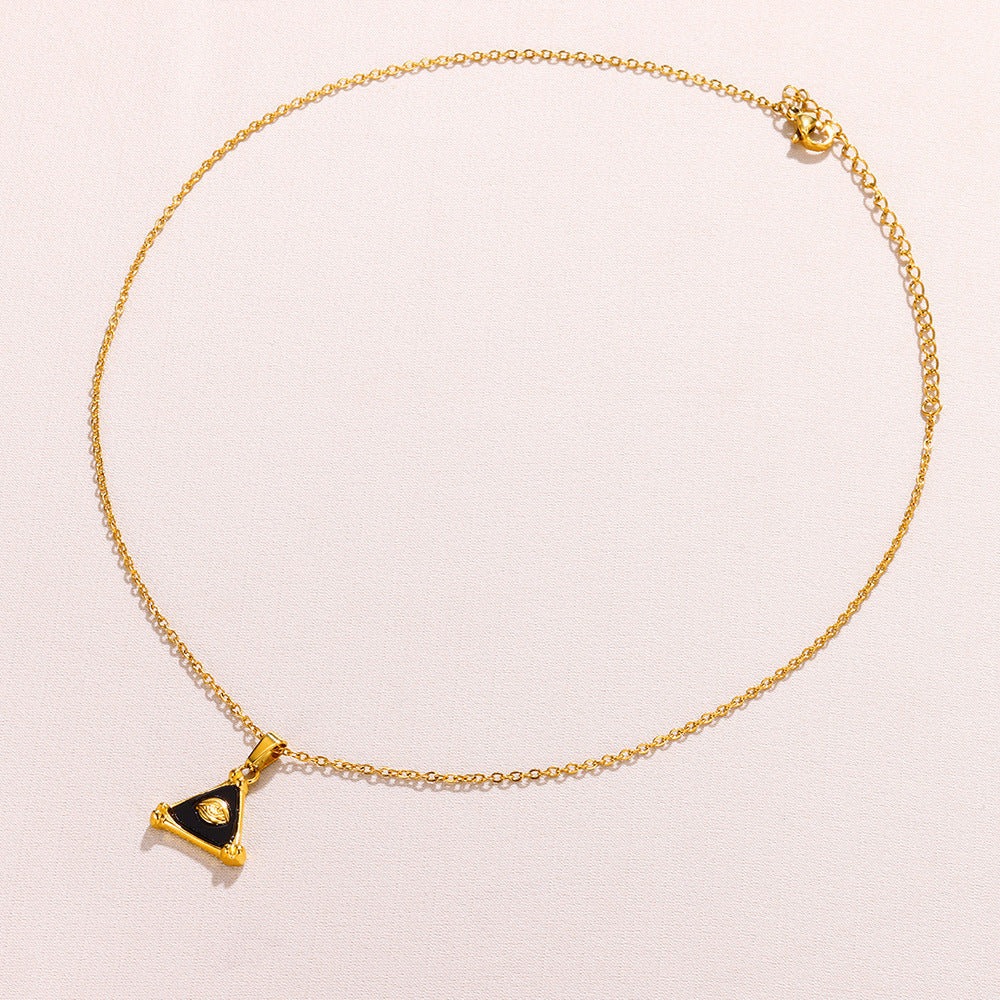 Bobijoo Unisex Triangle 18K Gold Stainless Steel Necklace