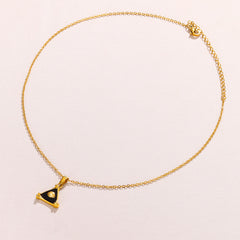 Bobijoo Unisex Triangle 18K Gold Stainless Steel Necklace