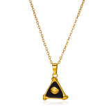Bobijoo Unisex Triangle 18K Gold Stainless Steel Necklace