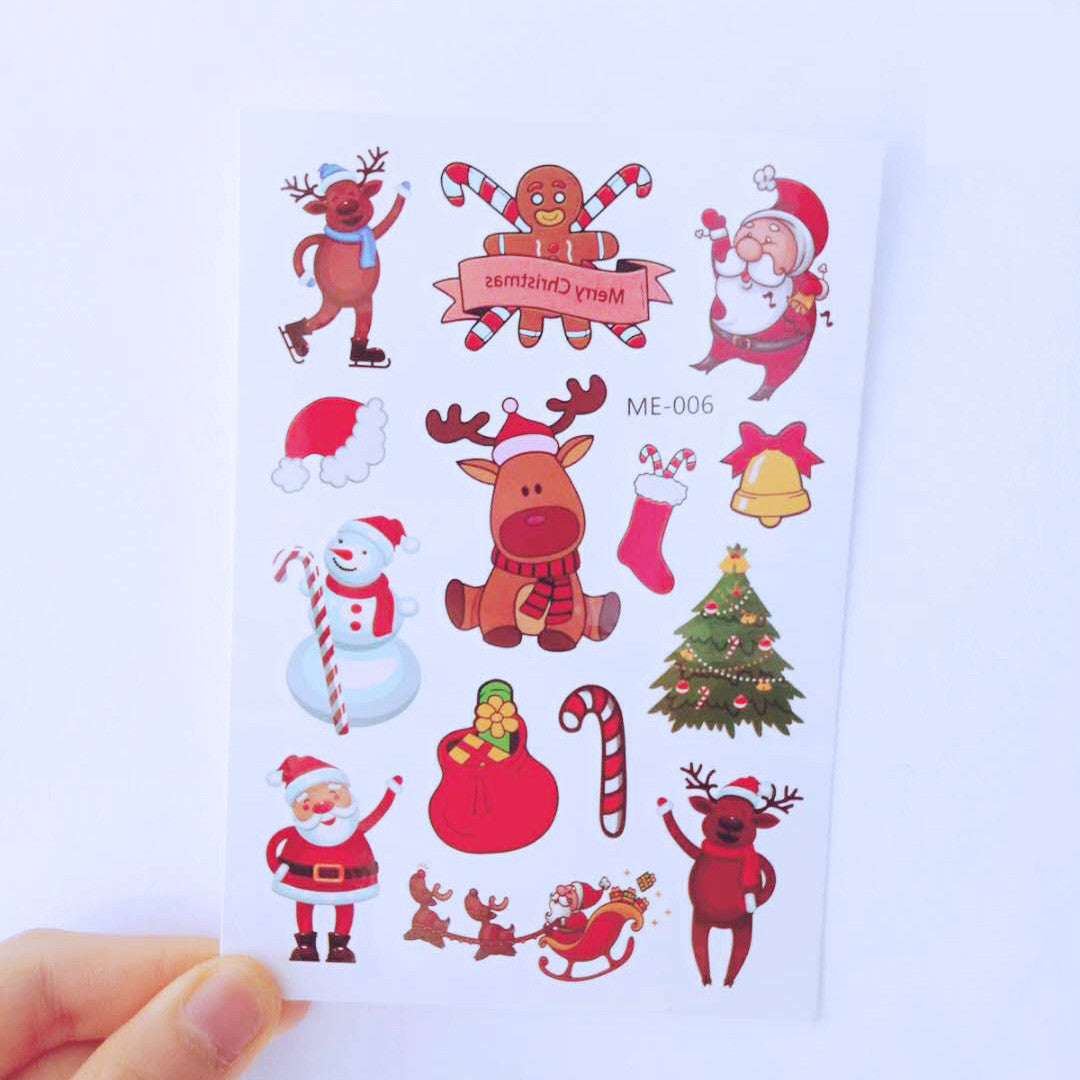 Christmas Tattoo Sticker For Childrens