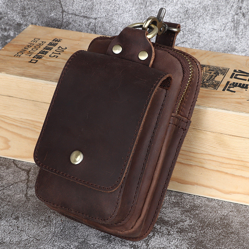 Olely Men Horse Leather Belt Bag