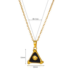 Bobijoo Unisex Triangle 18K Gold Stainless Steel Necklace