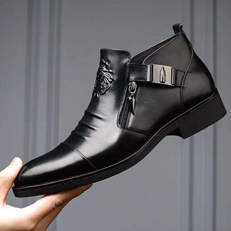 Men's Italian Handmade Boots Double-Sided Pull