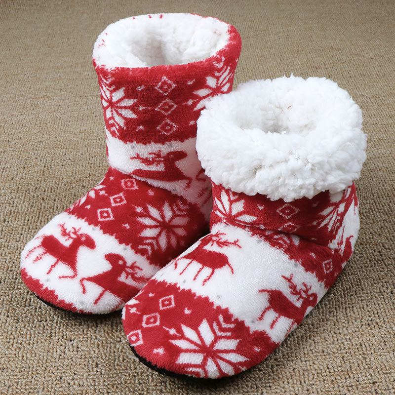 Cozy Christmas Indoor Plush Socks Slippers