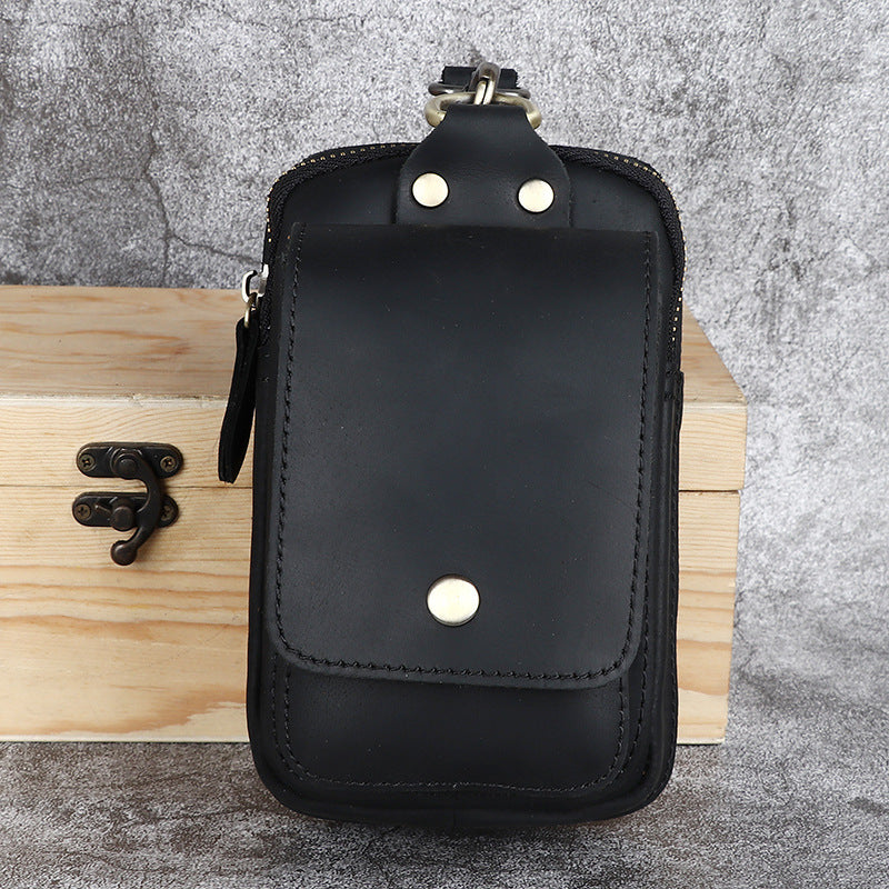 Olely Men Horse Leather Belt Bag