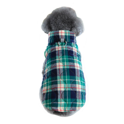 GINGHAM Pet Dog Cotton Jacket