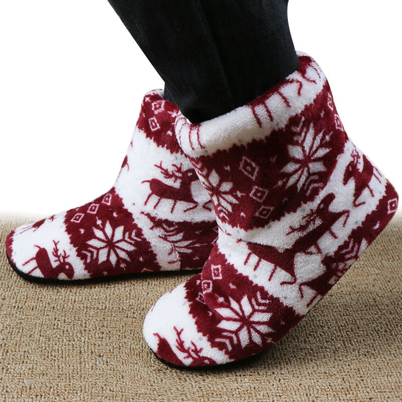 Cozy Christmas Indoor Plush Socks Slippers