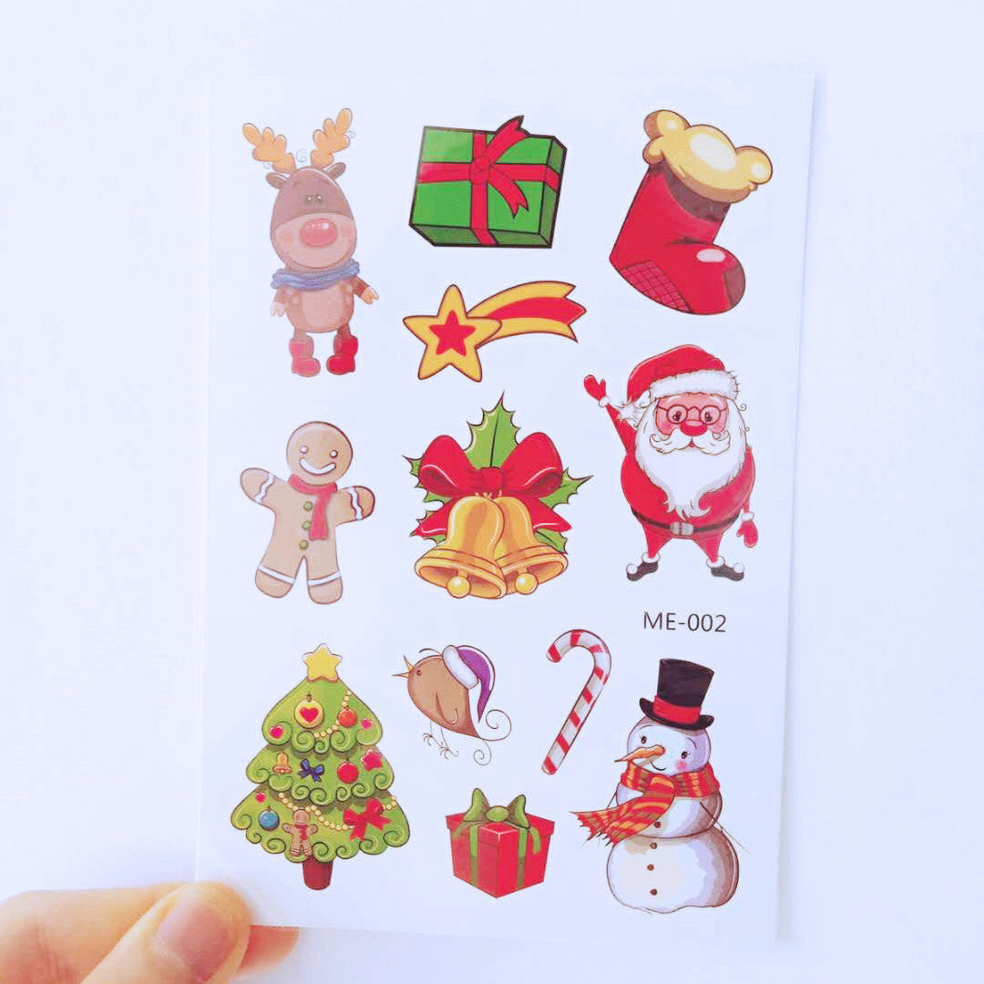 Christmas Tattoo Sticker For Childrens