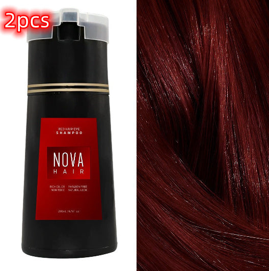 NOVA Colour Shampoo 3-in-1 Natural Fast White Hair Dyed For Men And Women