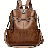 Maxoner Women Fashion Faux Leather Satchel Rucksack
