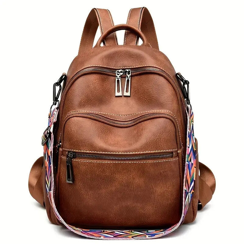 Maxoner Women Fashion Faux Leather Satchel Rucksack