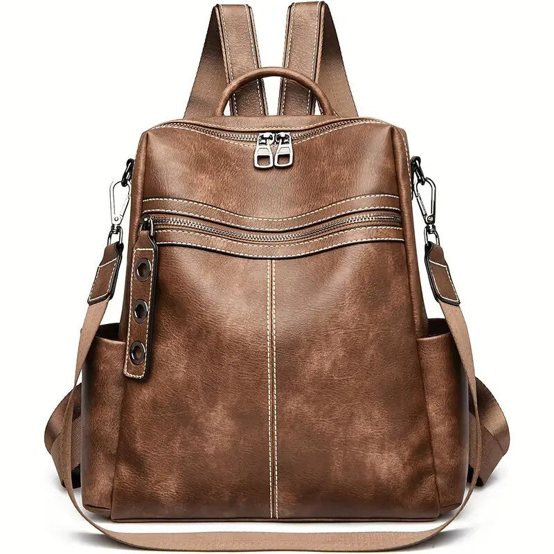 Maxoner Women Fashion Faux Leather Satchel Rucksack