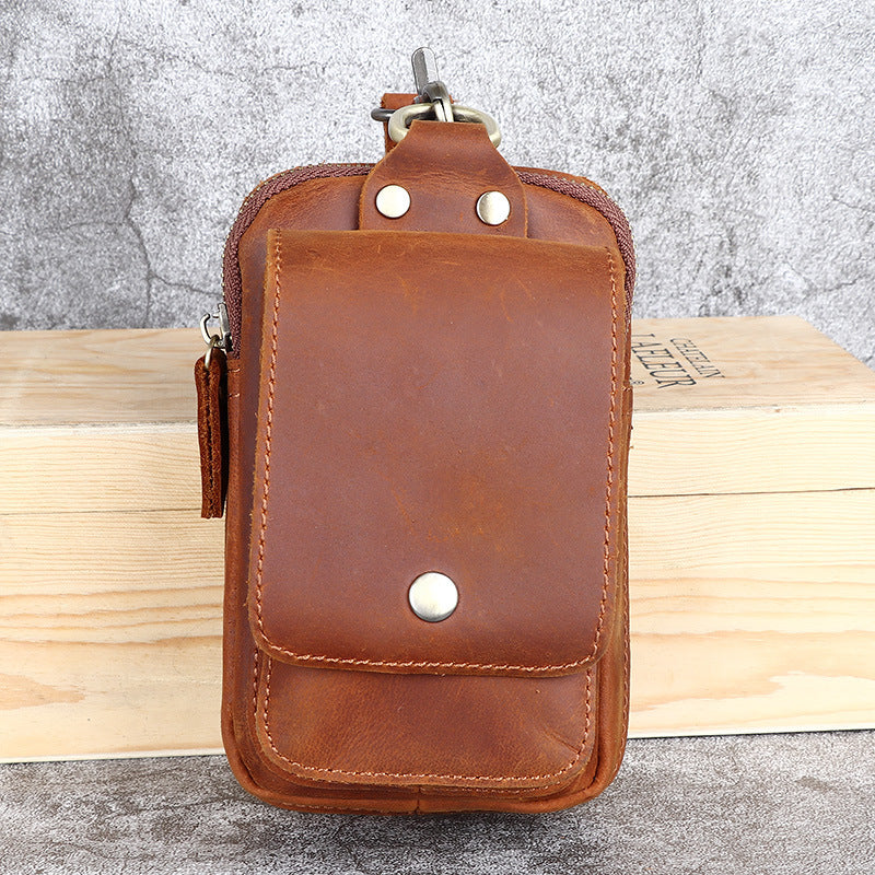 Olely Men Horse Leather Belt Bag